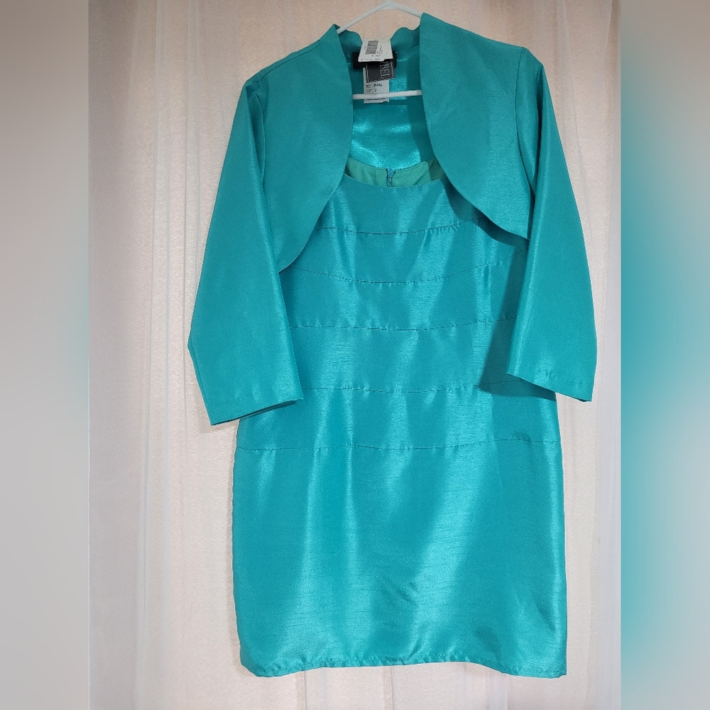 JOLIBEL Aqua Dress with Jacket –  NWT